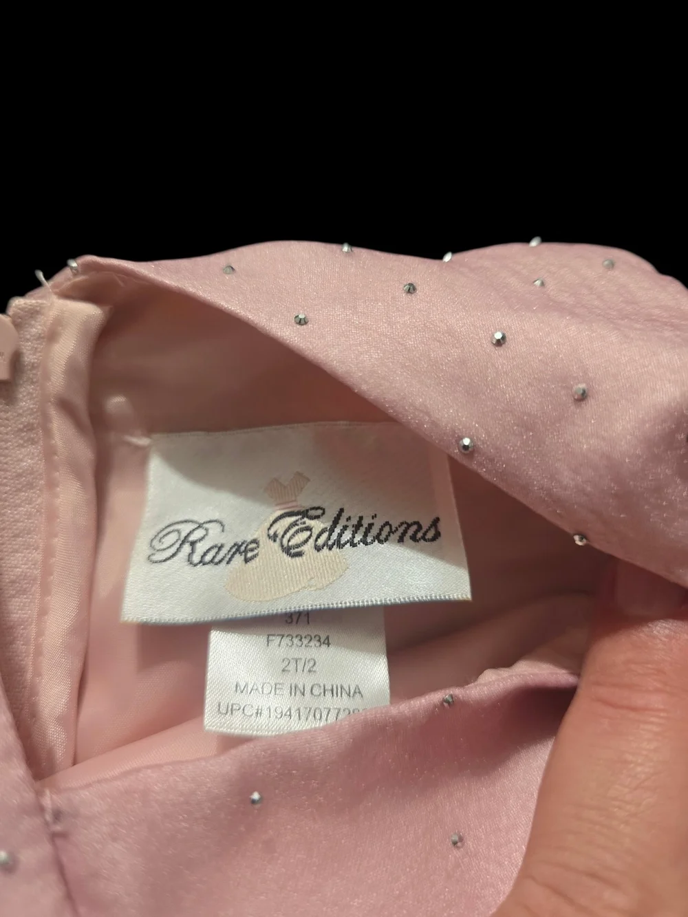 Rare Editions dusty pink sparkle party dress girls 2T